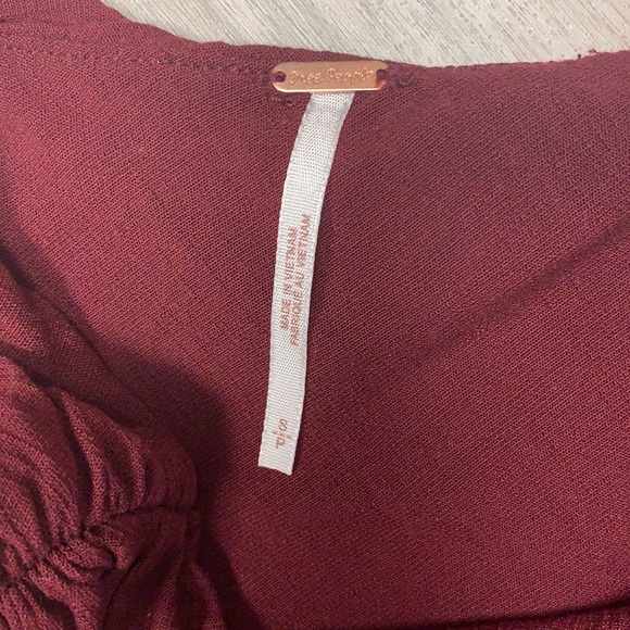 EUC FREE PEOPLE ONE SHOULDER CARMEN CROP TOP - Picture 6 of 6